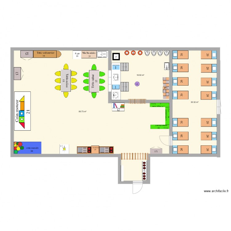 Crèche section. Plan de 0 pièce et 0 m2