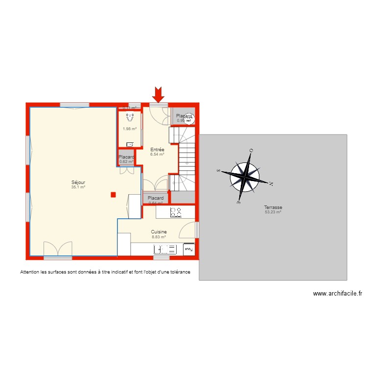 BI 5991 rdc non côté. Plan de 0 pièce et 0 m2