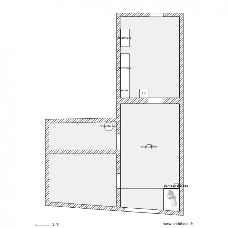 troglo elec/plomberie. Plan de 0 pièce et 0 m2