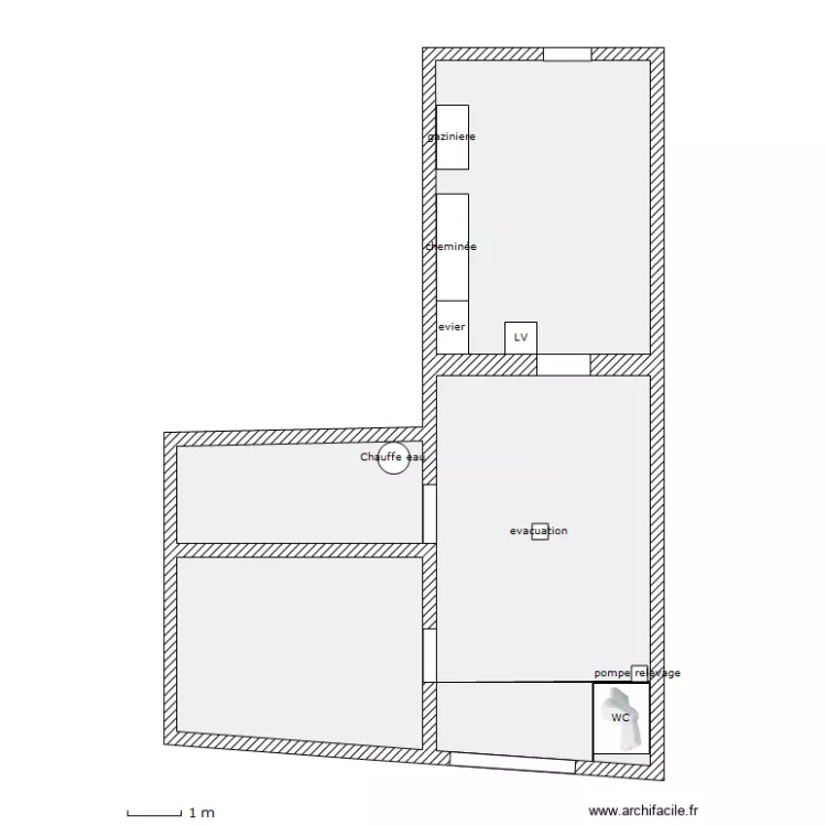 troglo elec/plomberie. Plan de 