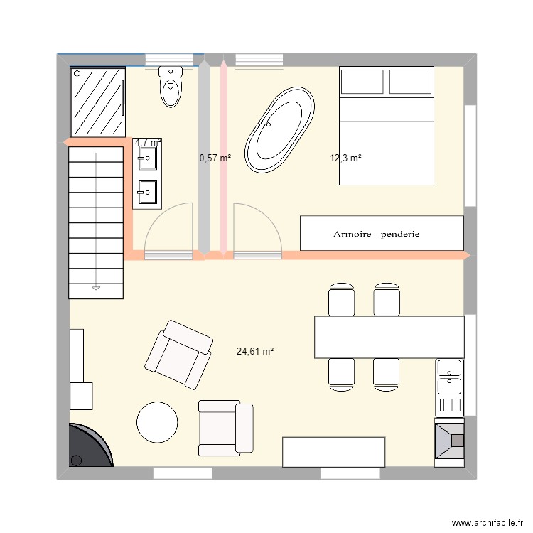 1 étage. Plan de 0 pièce et 0 m2