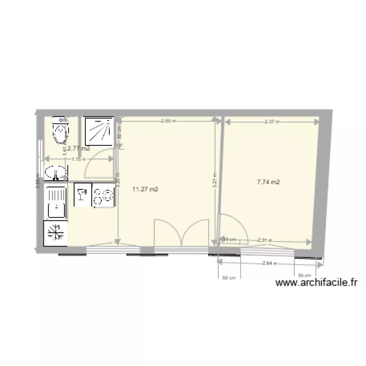 PETITE MAISON PLAN VV ET PTE K. Plan de 