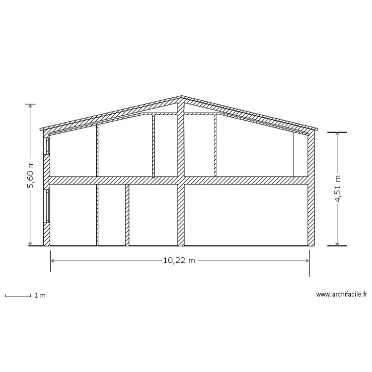 coupe ouest projet. Plan de 0 pièce et 0 m2