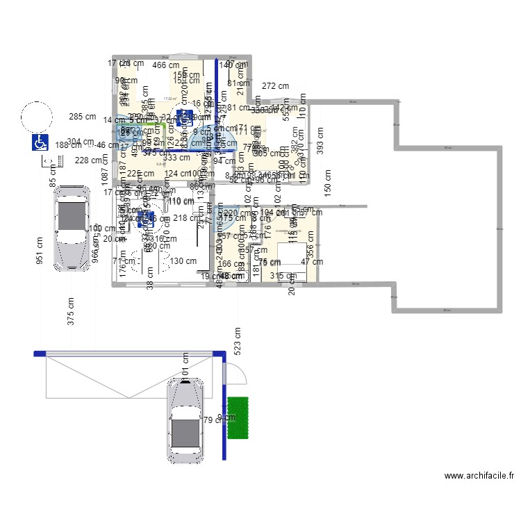 MAISON VARCES pour PAC . Plan de 6 pièces et 60 m2