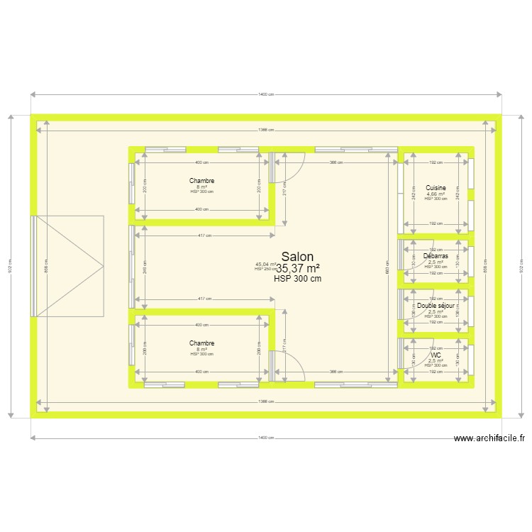 villa basse. Plan de 0 pièce et 0 m2