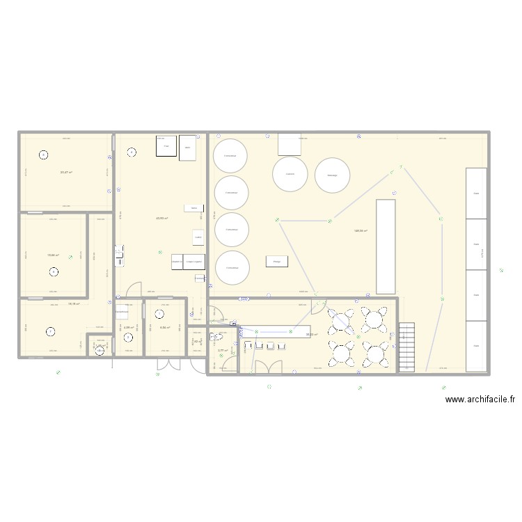 v2023-4b. Plan de 11 pièces et 301 m2