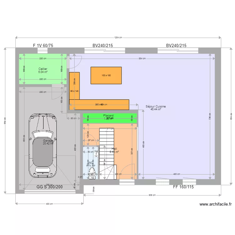 TURLURE BEGHIN. Plan de 