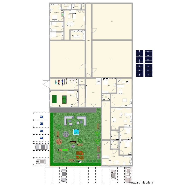 generational. Plan de 27 pièces et 968 m2