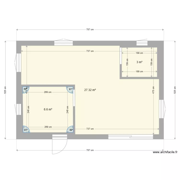 PLAN 1 UNE CHAMBRE. Plan de 