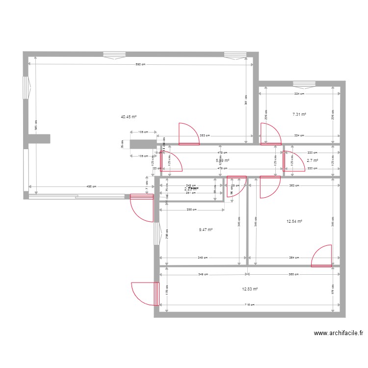 LACHEZE existant A47. Plan de 0 pièce et 0 m2