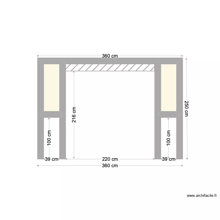 Fabienne fa&ccedil;ade baie. Plan de 