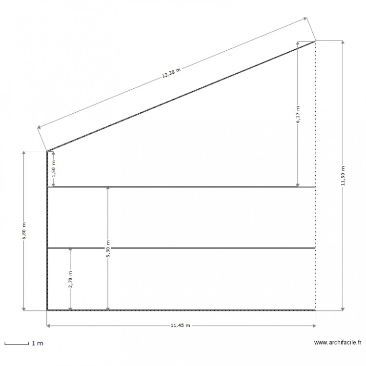 COUPE AVANT TRAVAUX. Plan de 0 pièce et 0 m2