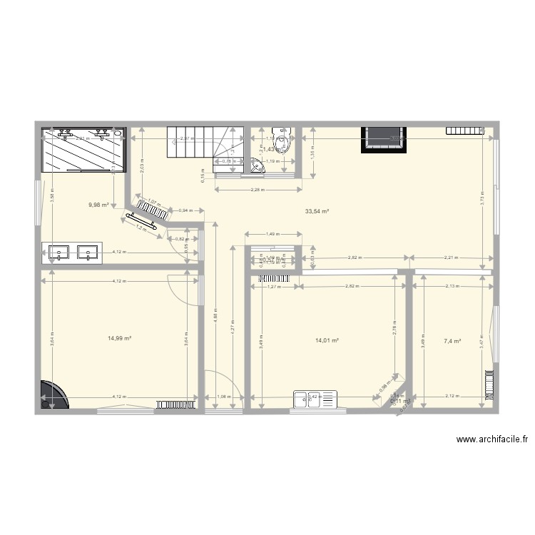 Bezons Bas modification avril 2021. Plan de 0 pièce et 0 m2