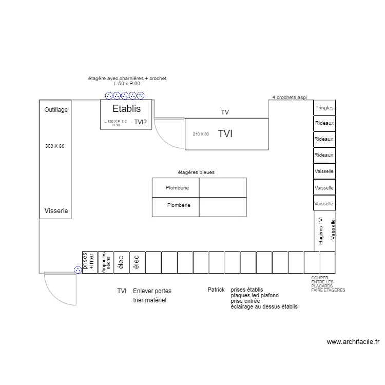 Atelier Crintalia. Plan de 