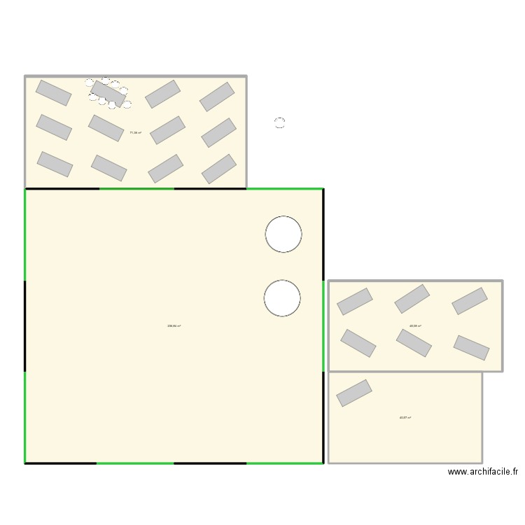 Chapiteau 6*12. Plan de 4 pièces et 394 m2