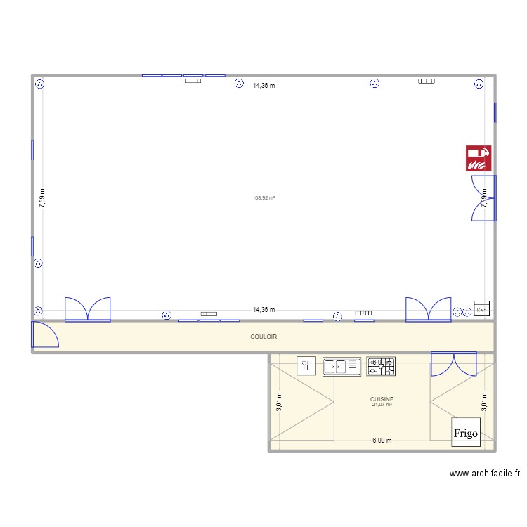 Salle Herbinghen échelle. Plan de 0 pièce et 0 m2