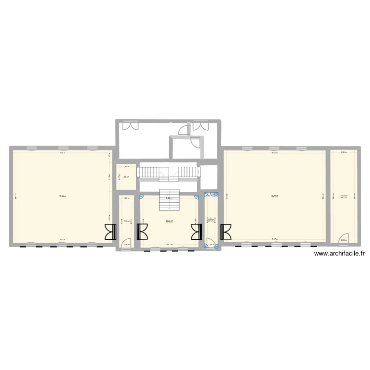 rdc escalier. Plan de 0 pièce et 0 m2