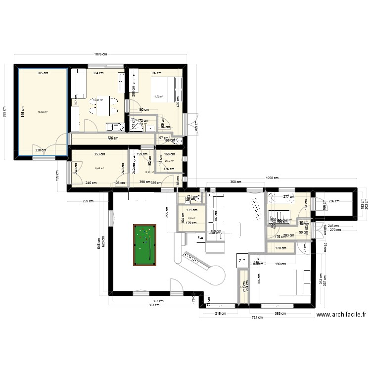 acqueduc4. Plan de 13 pièces et 79 m2