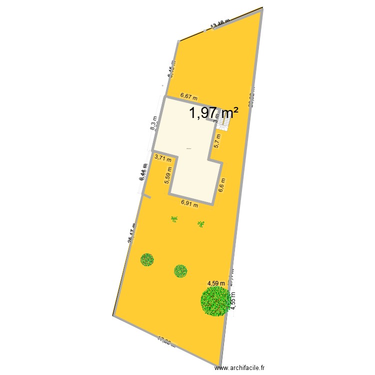 plan de masse 12 traversse du cerisier 13016. Plan de 2 pièces et 102 m2