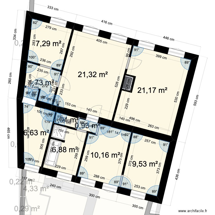 maison beauvois. Plan de 31 pièces et 230 m2