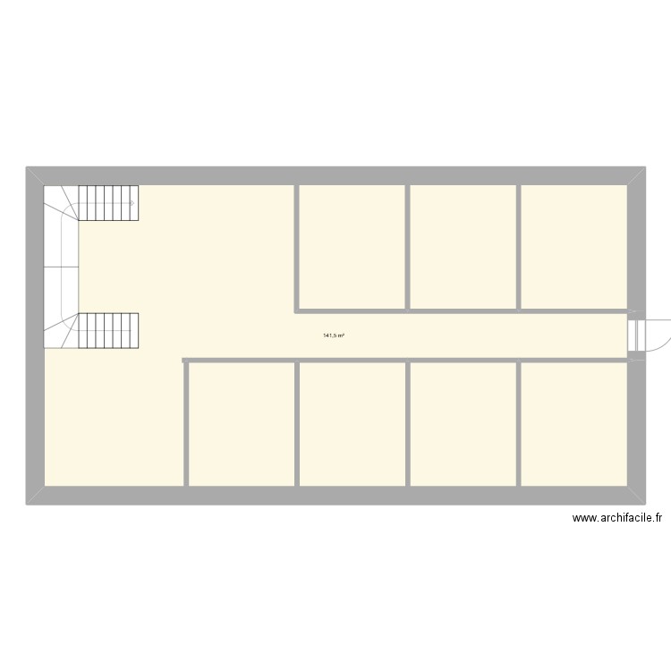 nano 2. Plan de 1 pièce et 142 m2
