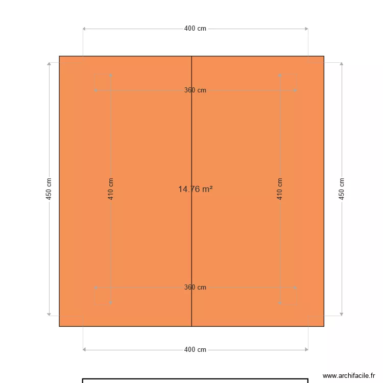 abri de jardin . Plan de 