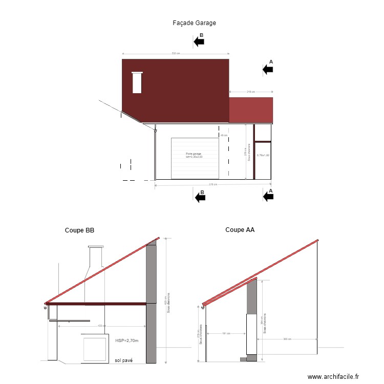 Bourron façade. Plan de 0 pièce et 0 m2