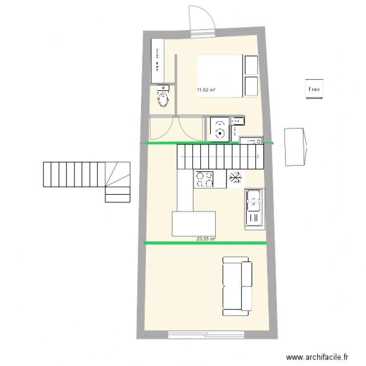 appart chaillevette essai fin. Plan de 0 pièce et 0 m2