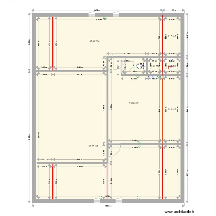 MAISON ETAGE. Plan de 0 pièce et 0 m2