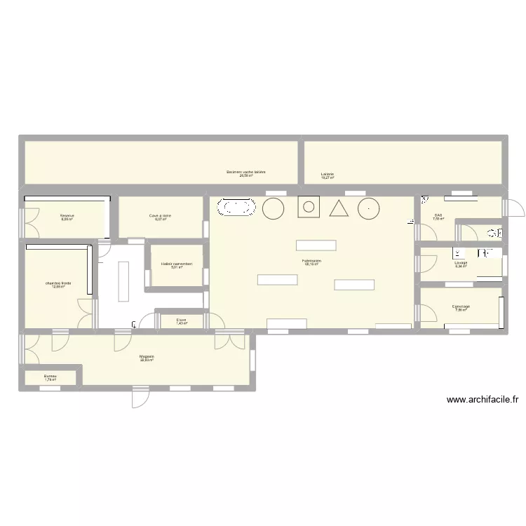 plan fromagerie. Plan de 