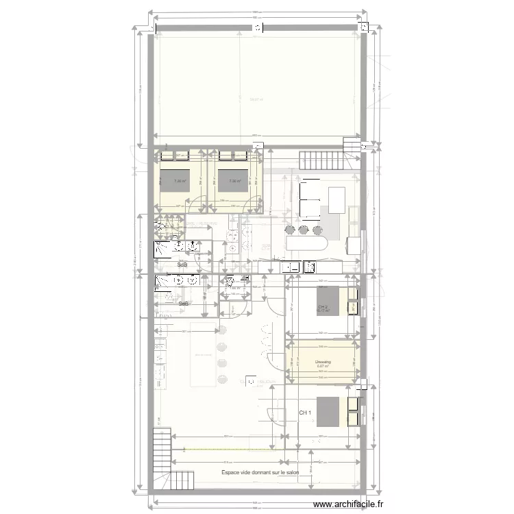 Habitation. Plan de 