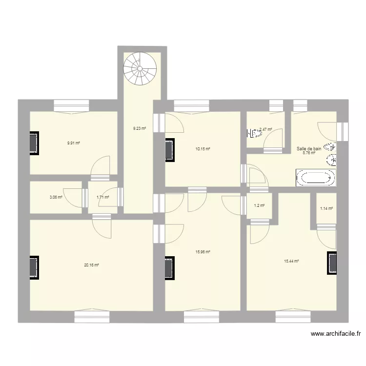 Chateaudun 1er étage. Plan de Chateaudun 1er étage. Plan de
