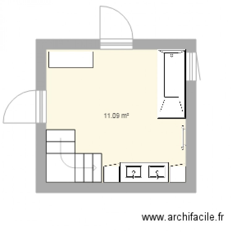 Grande SDB. Plan de 0 pièce et 0 m2