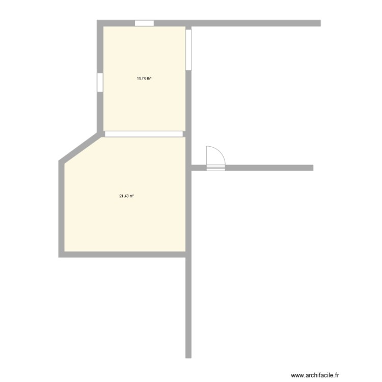 extension. Plan de 0 pièce et 0 m2