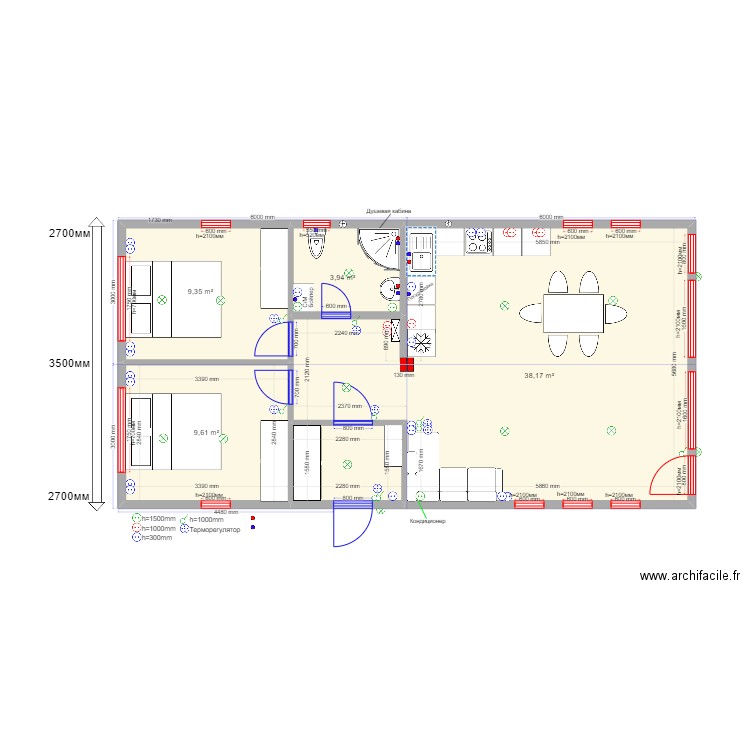 barn2 3 0 ТП. Plan de 0 pièce et 0 m2