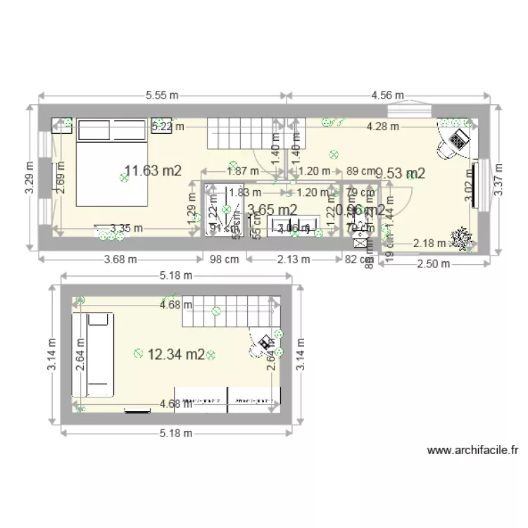 AGRANDISSEMENT . Plan de 