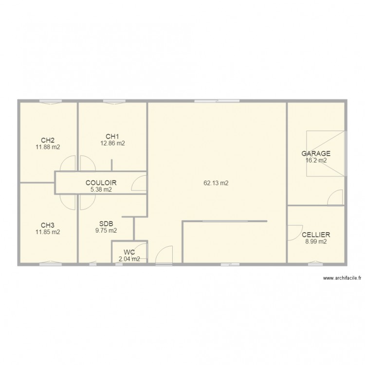 PLAN MAISON MEUBLE. Plan de 0 pièce et 0 m2