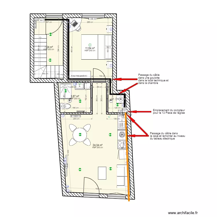 appartement RDC PUCEUL 1. Plan de 