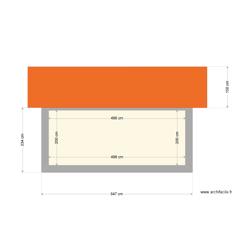 Plan Nord. Plan de 1 pièce et 10 m2