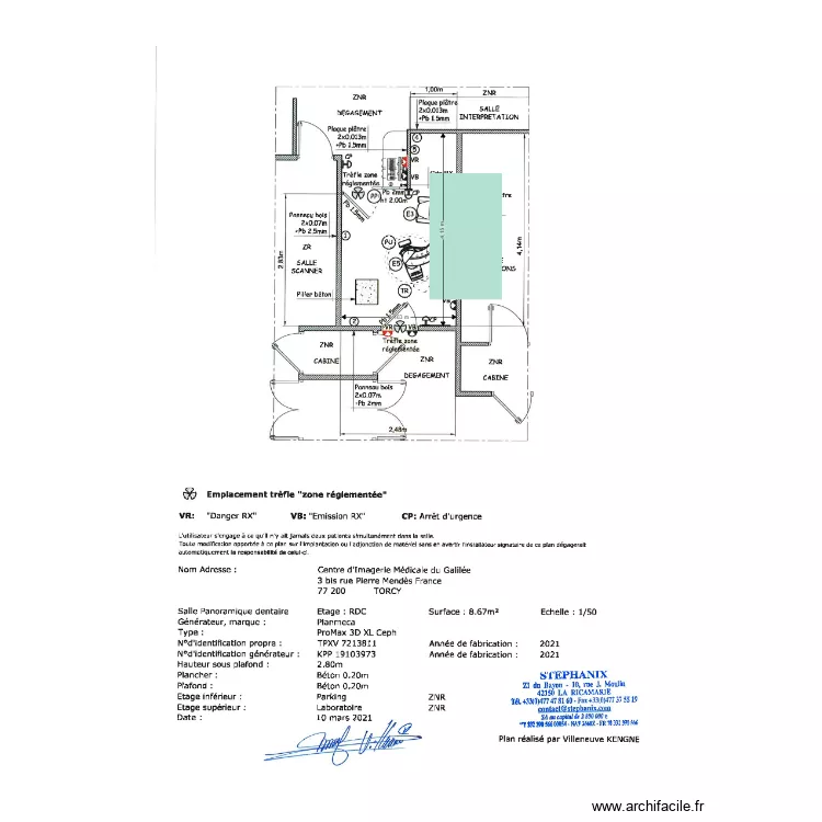 Conebeam Lagny. Plan de 