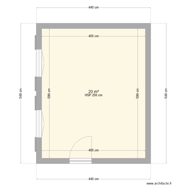 Dépendance avant travaux. Plan de 0 pièce et 0 m2
