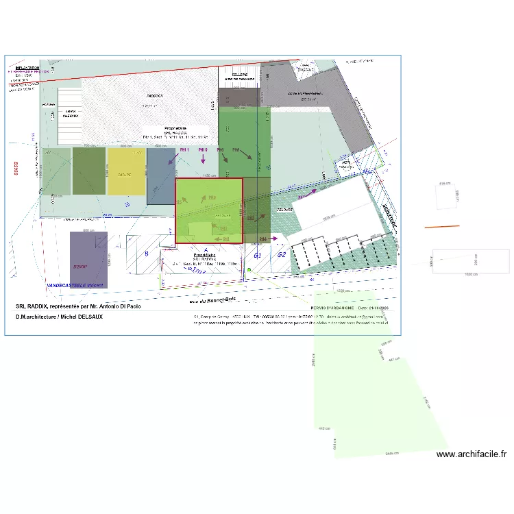 PLAN AVEC BATIMENT. Plan de 