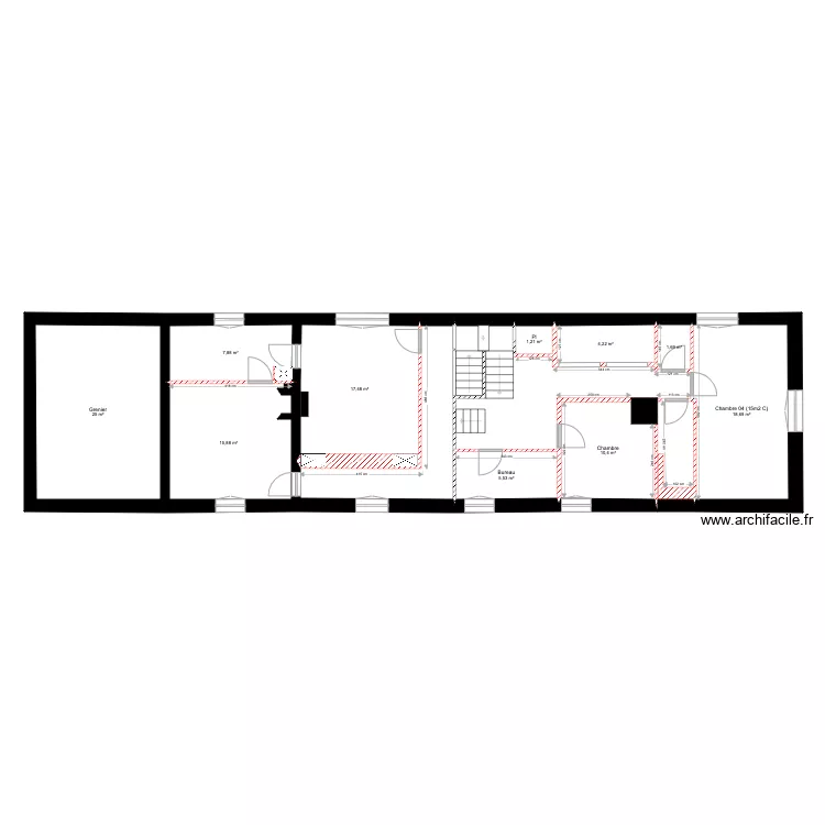 D&eacute;struction Rouen R1. Plan de 