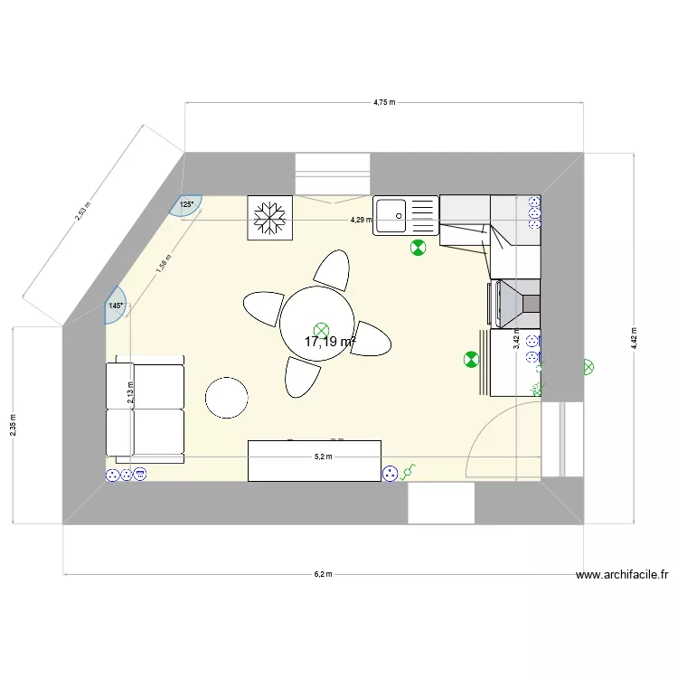 cuisine amelia  n&deg;01. Plan de 