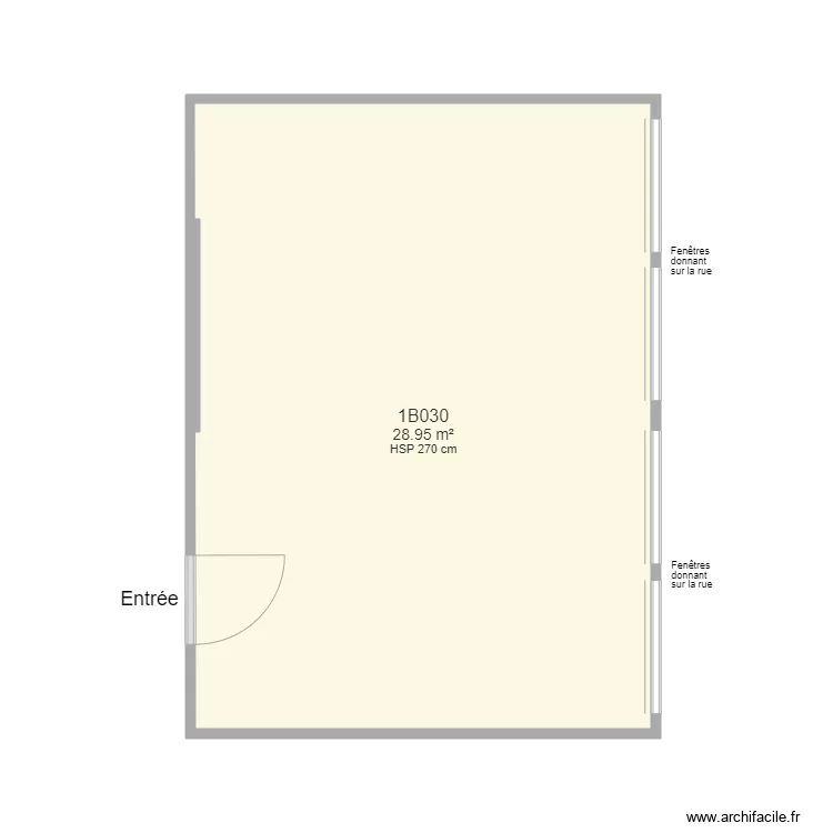 Bureau 1B030 FS. Plan de 