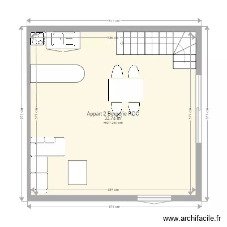 appart 2 Bergerie RDC. Plan de 
