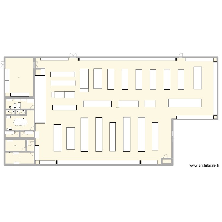 maxi zoo. Plan de 14 pièces et 959 m2