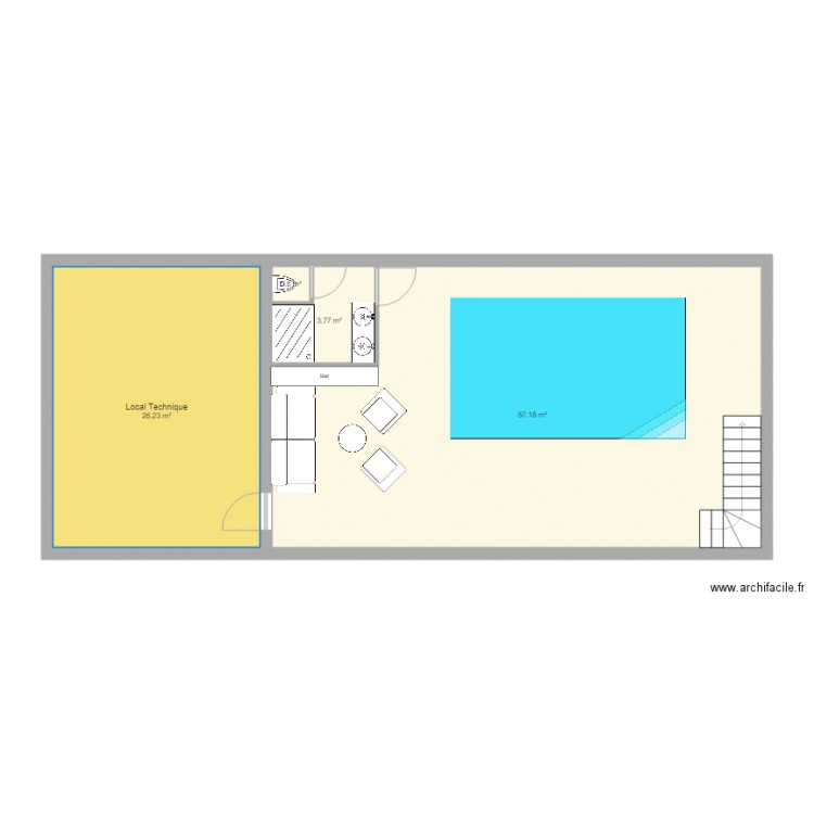 brasserie. Plan de 0 pièce et 0 m2