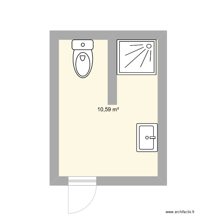 TOILETTE . Plan de 0 pièce et 0 m2