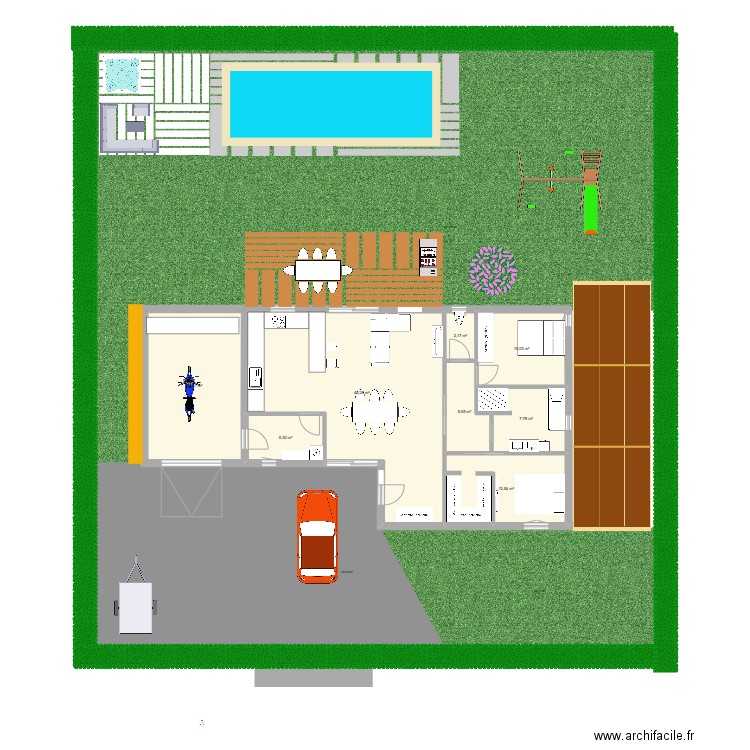 BEULNE PREFERT. Plan de 8 pièces et 110 m2